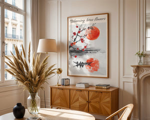 Blooming Lotus Flowers On A River Plakat - 21 x 29.7 cm (A4) - Nellastore
