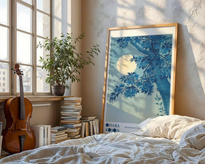 Blossoming Cherry On A Moonlit Night Plakat - 21 x 29.7 cm (A4) - Nellastore