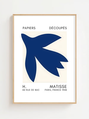 Blue Bird Shape Plakat - 21 x 29.7 cm (A4) - Nellastore