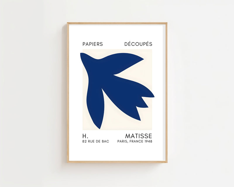 Blue Bird Shape Plakat - 21 x 29.7 cm (A4) - Nellastore