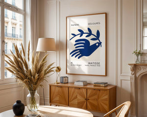 Blue Bird With Branch Plakat - 21 x 29.7 cm (A4) - Nellastore