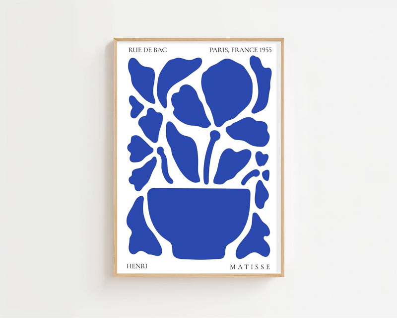 Blue Bloom Pot Plakat - 21 x 29.7 cm - Nellastore