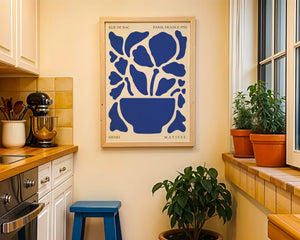 Blue Bloom Pot Plakat - 21 x 29.7 cm - Nellastore