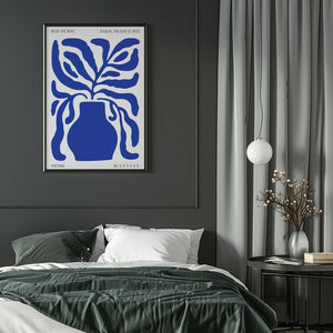 Blue Botanical Vase Plakat - 21 x 29.7 cm - Nellastore
