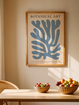 Blue Botanical Wave Matisse Plakat - 21 x 29.7 cm - Nellastore