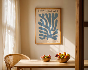 Blue Botanical Wave Matisse Plakat - 21 x 29.7 cm - Nellastore