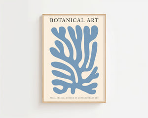 Blue Botanical Wave Matisse Plakat - 21 x 29.7 cm - Nellastore
