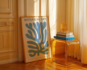 Blue Botanical Wave Matisse Plakat - 21 x 29.7 cm - Nellastore