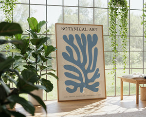 Blue Botanical Wave Matisse Plakat - 21 x 29.7 cm - Nellastore