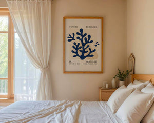 Blue Branching Coral Plakat - 21 x 29.7 cm (A4) - Nellastore
