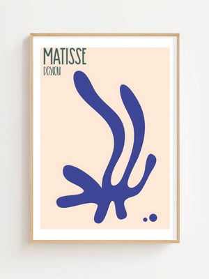 Blue Coral Design Plakat - 21 x 29.7 cm (A4) - Nellastore