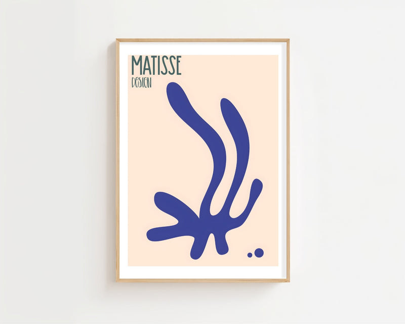Blue Coral Design Plakat - 21 x 29.7 cm (A4) - Nellastore