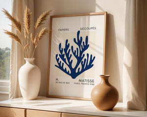 Blue Coral On Sand Plakat - 21 x 29.7 cm (A4) - Nellastore