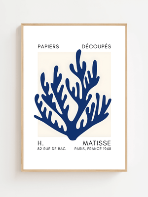 Blue Coral On Sand Plakat - 21 x 29.7 cm (A4) - Nellastore