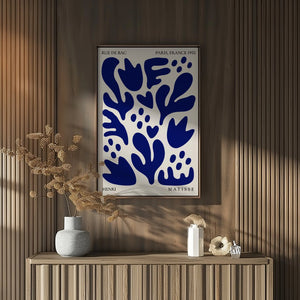 Blue Coral Shapes Plakat - 21 x 29.7 cm - Nellastore