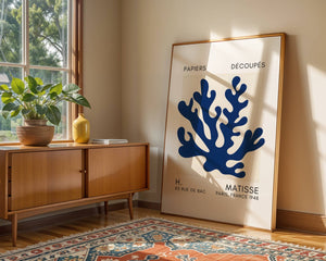 Blue Coral Symmetry Plakat - 21 x 29.7 cm (A4) - Nellastore