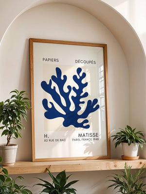 Blue Coral Symmetry Plakat - 21 x 29.7 cm (A4) - Nellastore