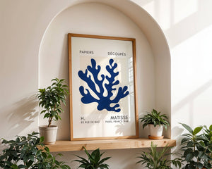Blue Coral Symmetry Plakat - 21 x 29.7 cm (A4) - Nellastore