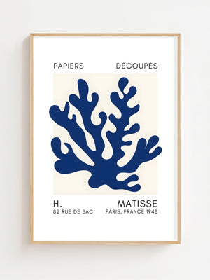 Blue Coral Symmetry Plakat - 21 x 29.7 cm (A4) - Nellastore