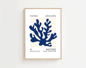 Blue Coral Symmetry Plakat - 21 x 29.7 cm (A4) - Nellastore