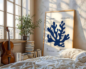 Blue Coral Symmetry Plakat - 21 x 29.7 cm (A4) - Nellastore