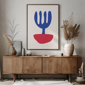 Blue Coral Vase Plakat - 21 x 29.7 cm - Nellastore