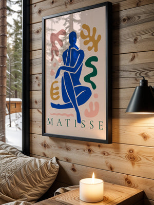 Blue Figure in Bloom Plakat - 21 x 29.7 cm - Nellastore