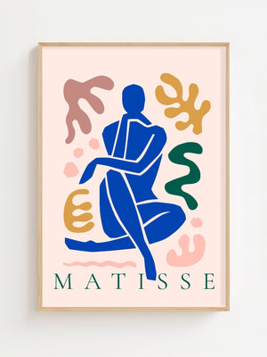 Blue Figure in Bloom Plakat - 21 x 29.7 cm - Nellastore