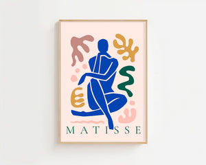 Blue Figure in Bloom Plakat - 21 x 29.7 cm - Nellastore