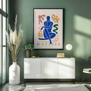 Blue Figure in Bloom Plakat - 21 x 29.7 cm - Nellastore