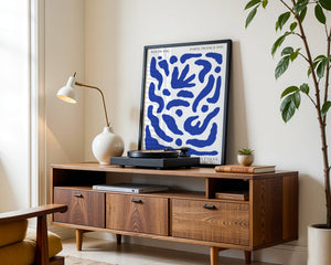 Blue Flow Forms Plakat - 21 x 29.7 cm - Nellastore