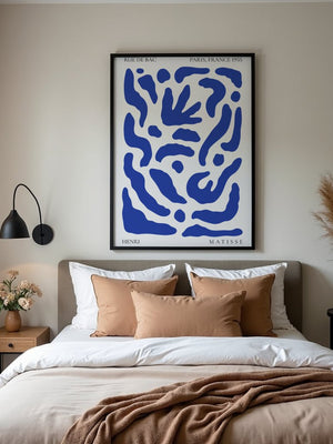 Blue Flow Forms Plakat - 21 x 29.7 cm - Nellastore