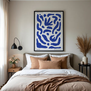 Blue Flow Forms Plakat - 21 x 29.7 cm - Nellastore