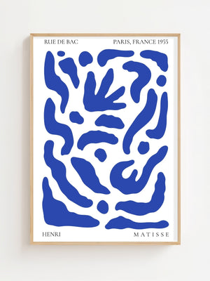 Blue Flow Forms Plakat - 21 x 29.7 cm - Nellastore