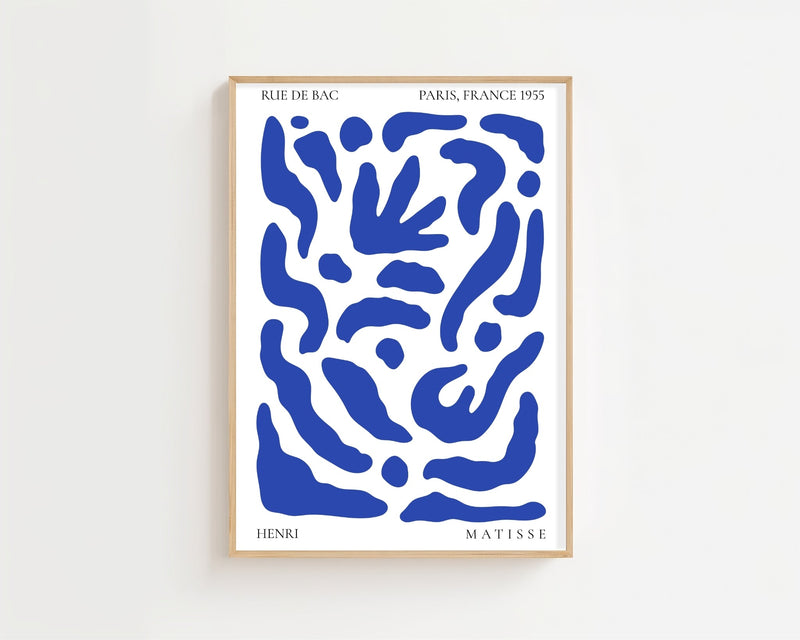 Blue Flow Forms Plakat - 21 x 29.7 cm - Nellastore