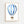Blue Hot Air Balloon Plakat - 21 x 29.7 cm (A4) - Nellastore