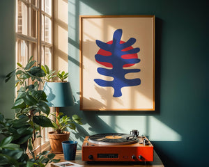 Blue Leaf Sun Plakat - 21 x 29.7 cm - Nellastore