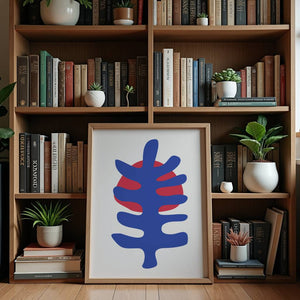 Blue Leaf Sun Plakat - 21 x 29.7 cm - Nellastore