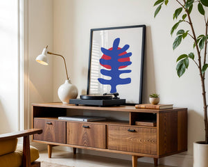 Blue Leaf Sun Plakat - 21 x 29.7 cm - Nellastore