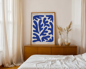 Blue Oak Leaf Plakat - 21 x 29.7 cm - Nellastore