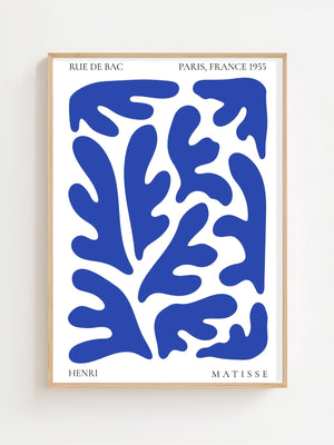 Blue Oak Leaf Plakat - 21 x 29.7 cm - Nellastore