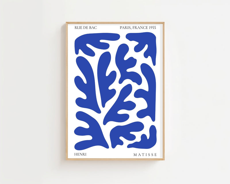 Blue Oak Leaf Plakat - 21 x 29.7 cm - Nellastore