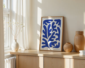 Blue Oak Leaf Plakat - 21 x 29.7 cm - Nellastore
