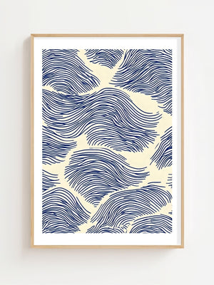 Blue Ocean Ripples Plakat - 21 x 29.7 cm (A4) - Nellastore