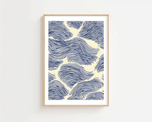Blue Ocean Ripples Plakat - 21 x 29.7 cm (A4) - Nellastore