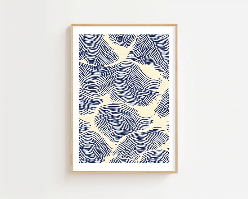 Blue Ocean Ripples Plakat - 21 x 29.7 cm (A4) - Nellastore