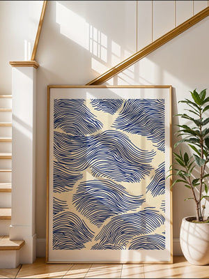 Blue Ocean Ripples Plakat - 21 x 29.7 cm (A4) - Nellastore