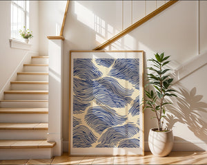 Blue Ocean Ripples Plakat - 21 x 29.7 cm (A4) - Nellastore