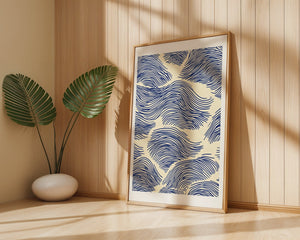 Blue Ocean Ripples Plakat - 21 x 29.7 cm (A4) - Nellastore
