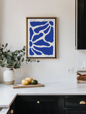 Blue Pebble Wave Plakat - 21 x 29.7 cm - Nellastore
